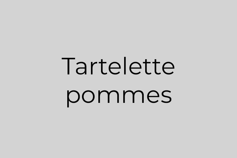 Tartelette pommes