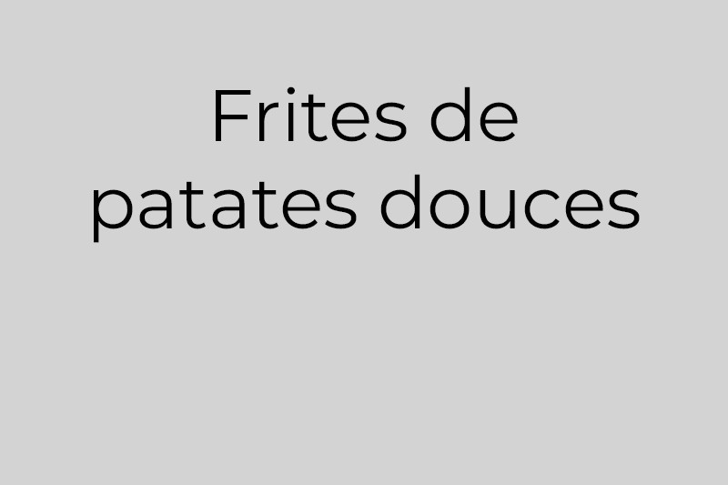 Frites de patates douces