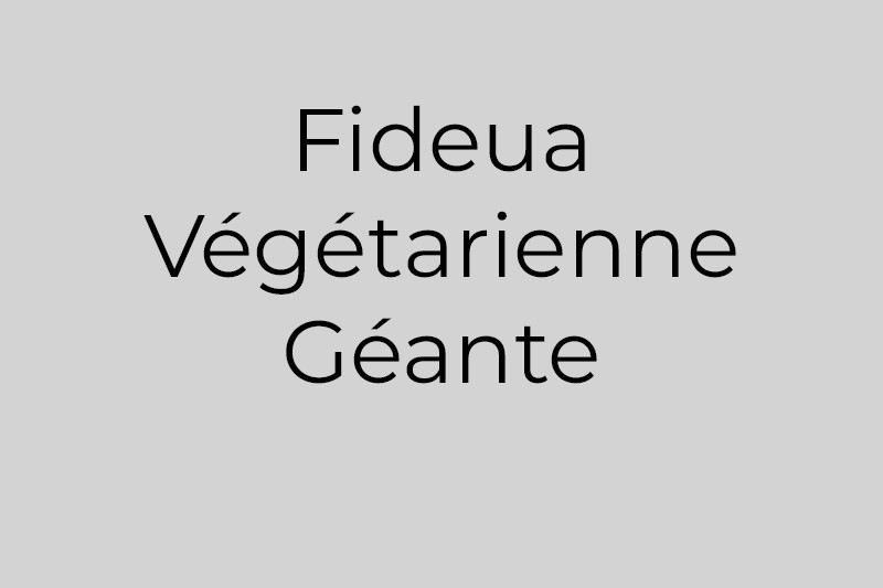 Fideua Végétarienne Géante